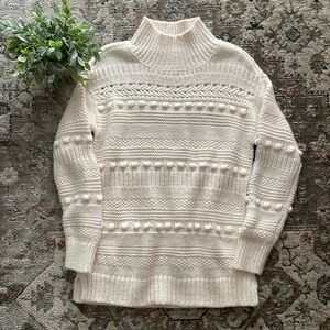 LOFT Lou & Grey Ivory Textured Sweater